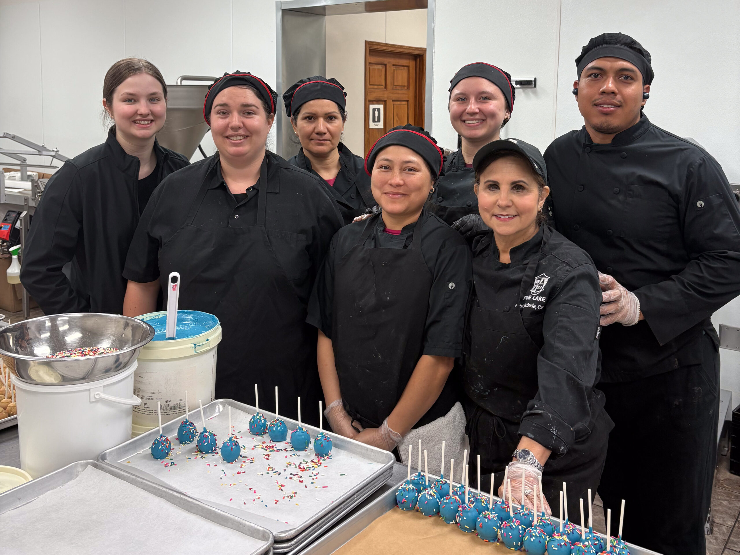 Meghan with her team at Michigan Pastry Company